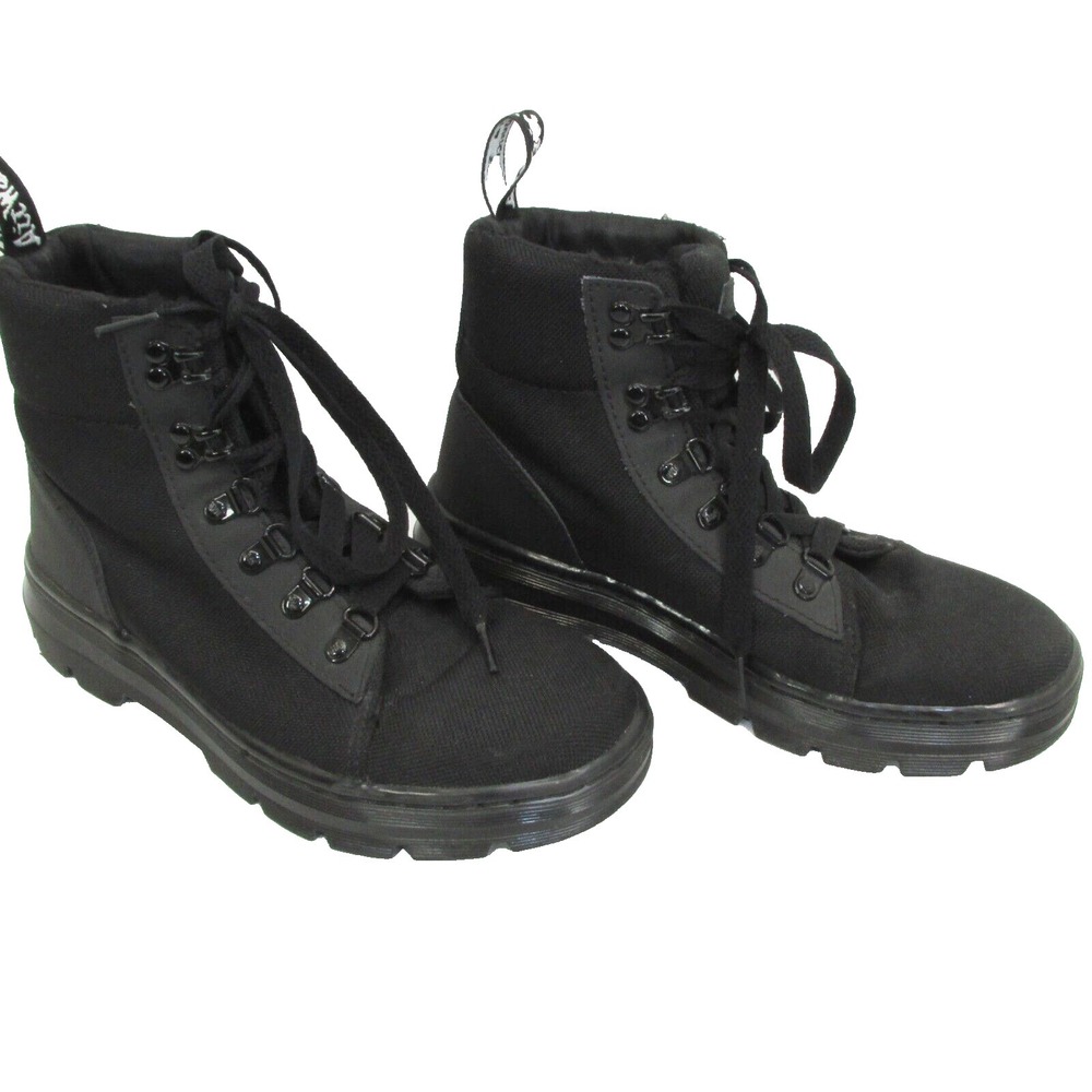 DR DOC  MARTENS BLACK CANVAS BOOTS WOMENS SIZE 7
